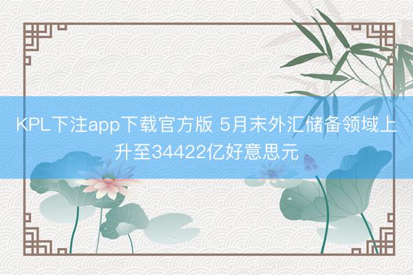 KPL下注app下载官方版 5月末外汇储备领域上升至34422亿好意思元