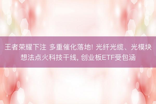 王者荣耀下注 多重催化落地! 光纤光缆、光模块想法点火科技干线, 创业板ETF受包涵