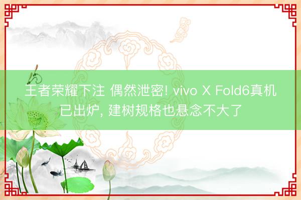 王者荣耀下注 偶然泄密! vivo X Fold6真机已出炉， 建树规格也悬念不大了